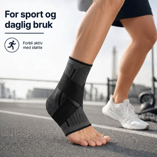 Ankelstøtte med kompresjon – Stabilitet ved forstuinger, trening og idrett