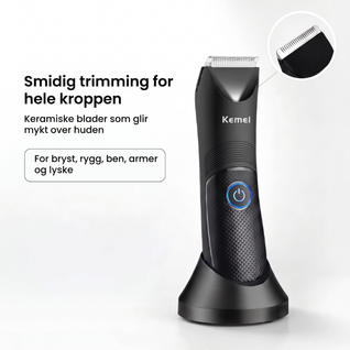 Hele kroppstrimmer – Vanntett barbermaskin med keramisk blad for hele kroppen