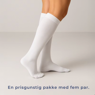 Kompresjonsstrømper, 5-pakning – Knelange støttestrømper 20–30 mmHg for trette og hovne ben