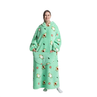 Oversized-hettegenser – Koselig flanellhettegenser for hele familien