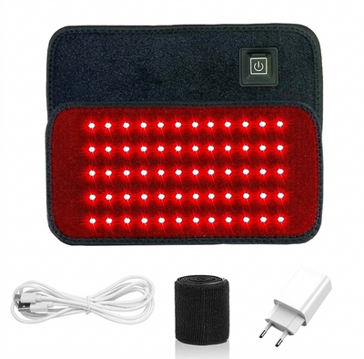 NordCura™ rødlysbehandlingsbelte med 60 infrarøde LED-dioder for smertelindring og muskelrestitusjon – fleksibelt pute med USB-lading og justerbar stropp