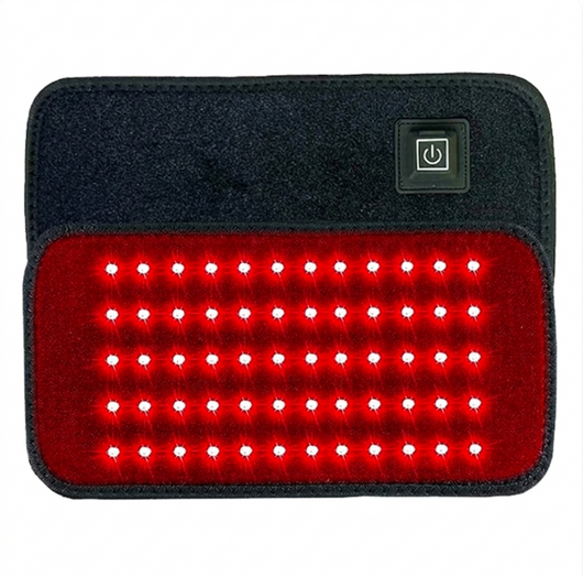 NordCura™ rødlysbehandlingsbelte med 60 infrarøde LED-dioder for smertelindring og muskelrestitusjon – fleksibelt pute med USB-lading og justerbar stropp
