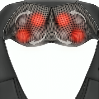 Shiatsu nakkemassasjeapparat med varme og 4D-massasje – nakke, rygg og skuldre