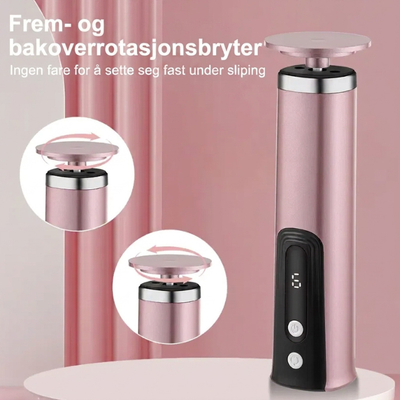 Fotfil med fram- og bakoverrotasjon samt digital hastighetsdisplay