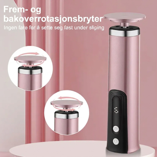 Fotfil med fram- og bakoverrotasjon samt digital hastighetsdisplay