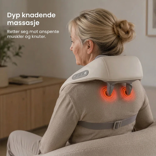 Elektrisk nakkemassasje med varme – Trådløs massasjeapparat for nakke og skuldre
