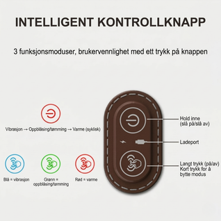 3-i-1 nakkemassasjepute med varme, vibrasjon og nakkestrekk