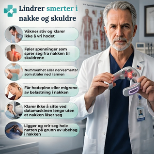 NeuroRelax™ Pro 2.0 – Nakkemassasje med TENS, EMS, rødt lys og varme