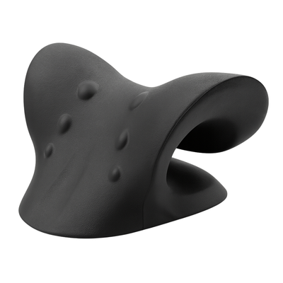 Ergonomisk nakkestøtte i svart design med trykkpunkter som lindrer nakkesmerter, øker blodsirkulasjonen og løsner stivhet i nakke og skuldre.