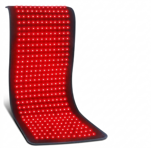 NordCura LightMat™ – fleksibel rødlysmatte med 360 infrarøde LED-dioder på 660 nm og 850 nm for restitusjon og avslapning av hele kroppen