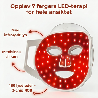 InfraRelief™ ansiktsmaske – Rødlysbehandling for bedre hudpleie
