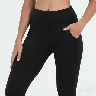 Varme leggings for damer med fleecefôr – Termoleggings mot kulde, høy midje